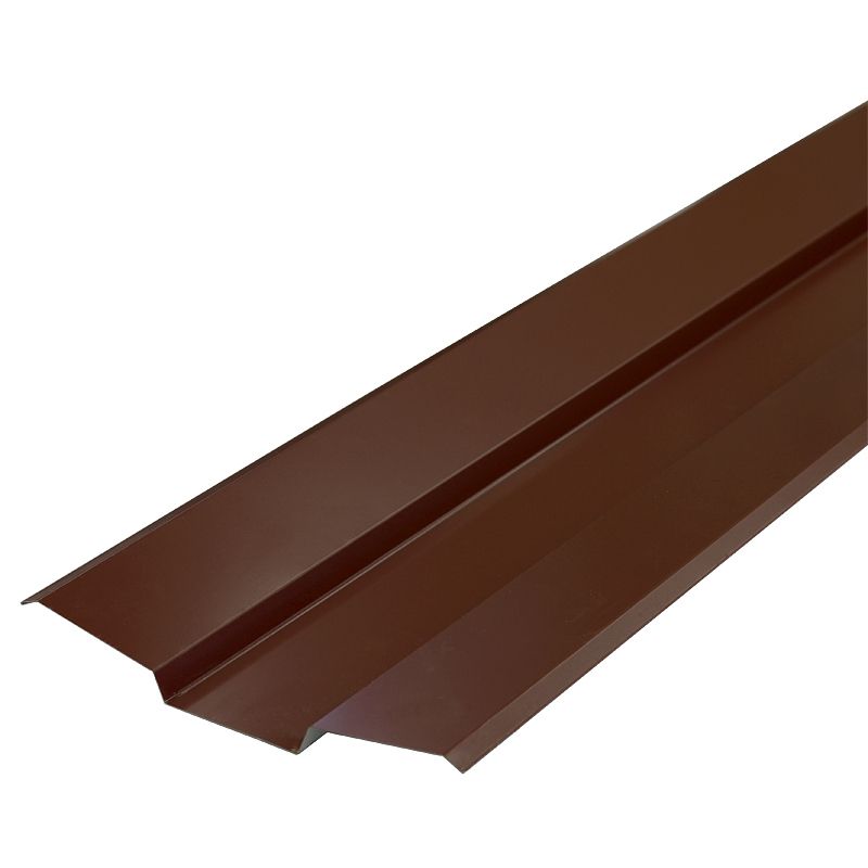 Планка ендовы верхняя 76х76х2000 (ПЭ-RAL 8017-0,45 мм) коричневый шоколад