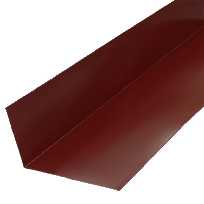 фото Планка примыкания верхняя металлпрофиль pe ral 3005 250х147х2000мм красное вино металл профиль