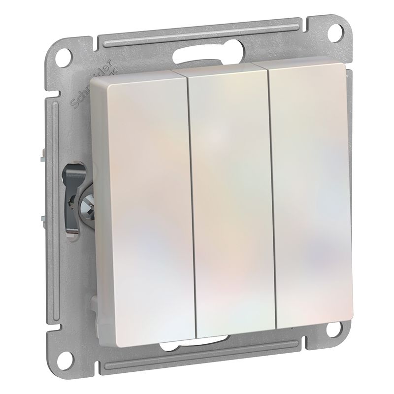 фото Механизм выключателя 3-кл. сп 10а (сх.1+1+1) 10ax жемчуж. sche atn000431 atlasdesign schneider electric