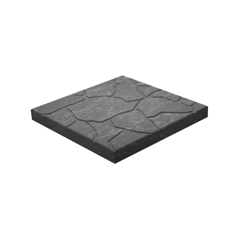 Плитка тротуарная Песчаник, 300х300х30мм черный мрамор