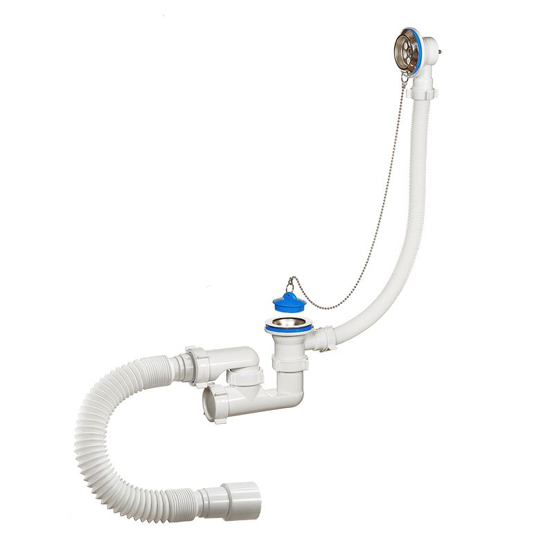 Сифон для ванны регулируемый с переливом и гибкой трубой 1.1/2 40/50 А- 80089 Орио