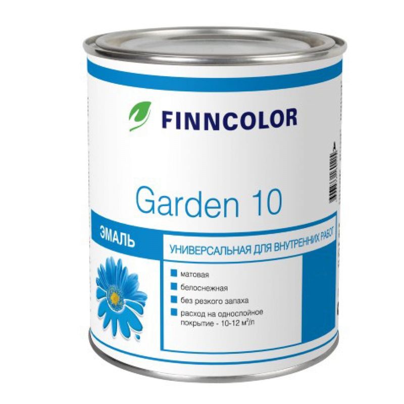 фото Эмаль алкидная finncolor garden 10 матовая база a 0,9 л