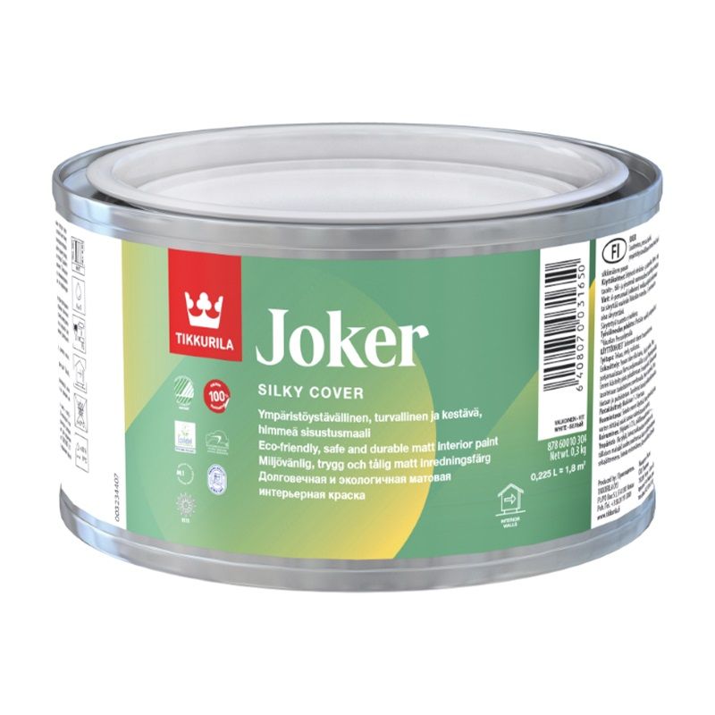 фото Краска гипоаллергенная tikkurila joker матовая база c 0,225 л