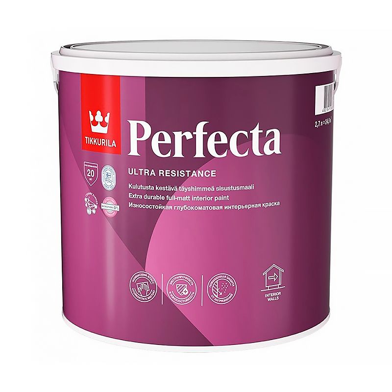 фото Краска износостойкая tikkurila perfecta глубокоматовая база a 2,7 л