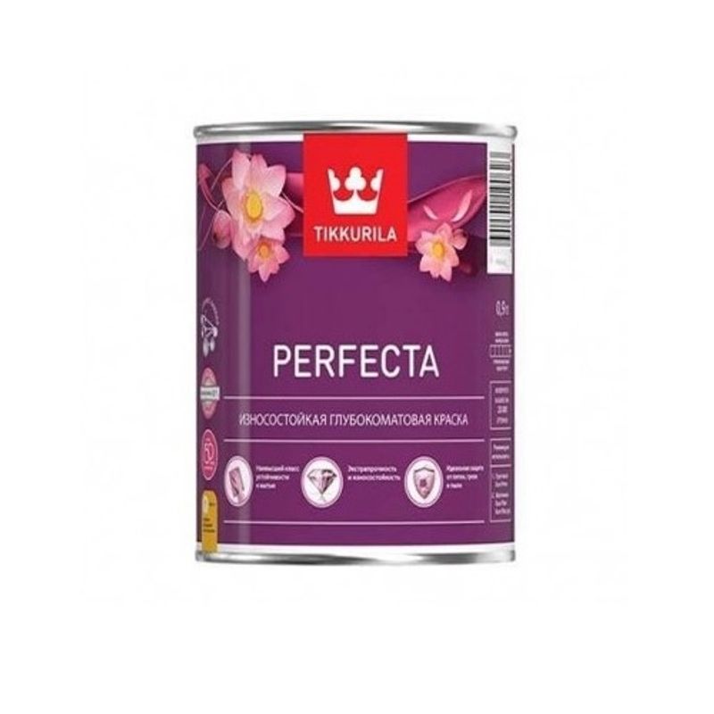 фото Краска износостойкая tikkurila perfecta глубокоматовая база c 0,9 л