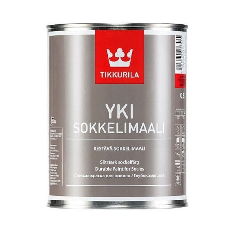 фото Краска для цоколя tikkurila yki база a 0,9 л