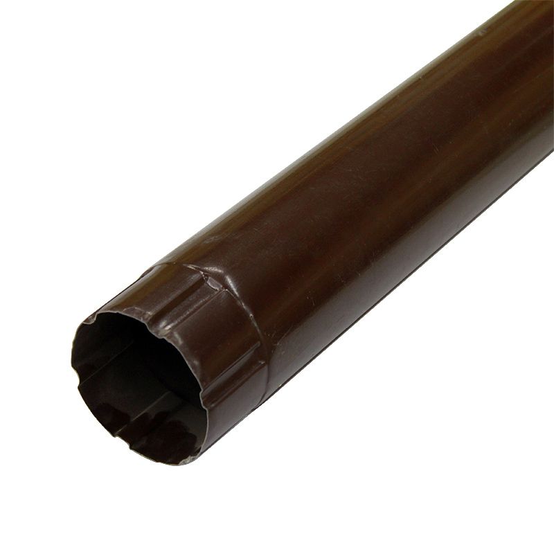 фото Труба водосточная ø90х3000 (ral8017-0,5) шоколад grandsystem металл профиль