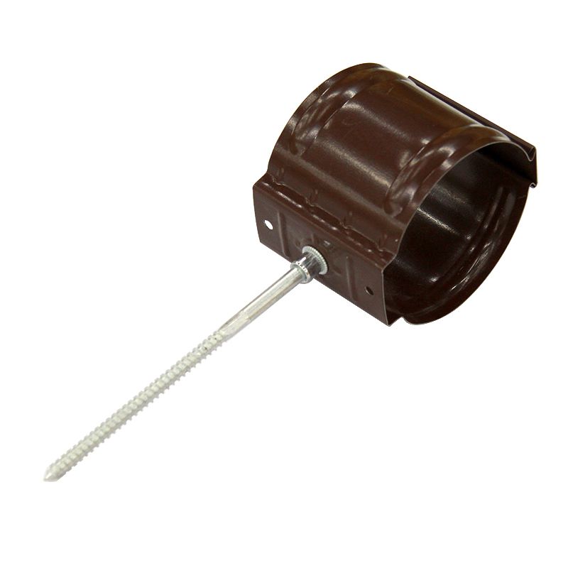 фото Держатель трубы ø90 на кирпич (8017-0,6) шоколад grandsystem металл профиль