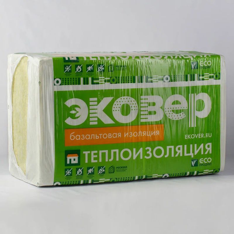 Утеплитель Эковер Лайт Универсал 28 кг/м³ 39λ (1000x600x100мм) 4 шт/уп