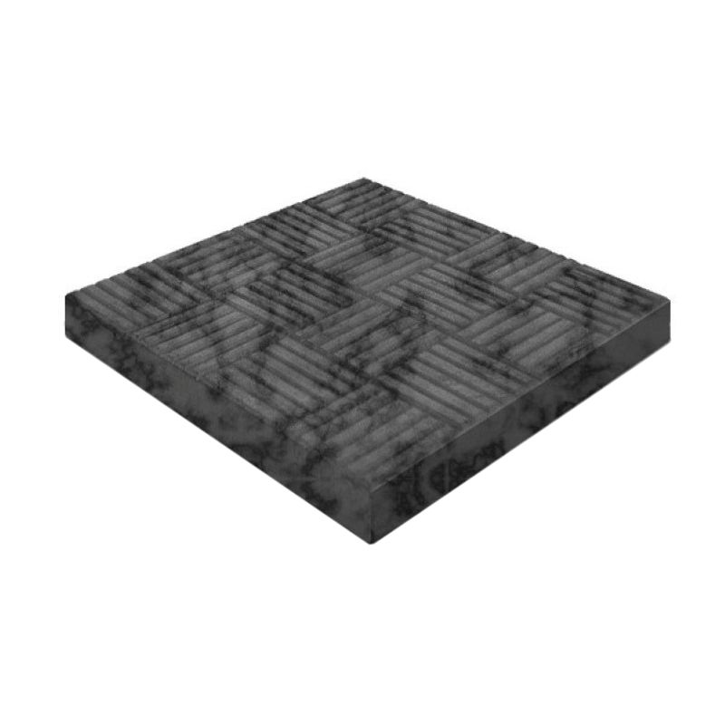 Плитка тротуарная Шахматы, 300х300х30мм черный мрамор