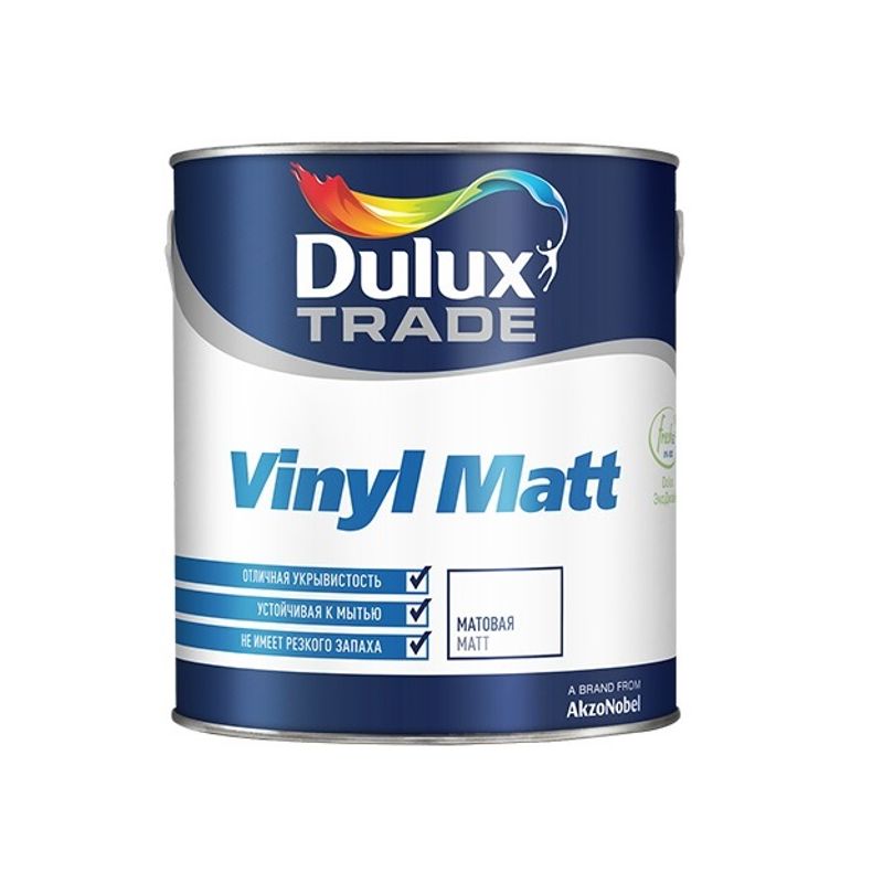 фото Краска dulux vinyl matt база bw 1 л