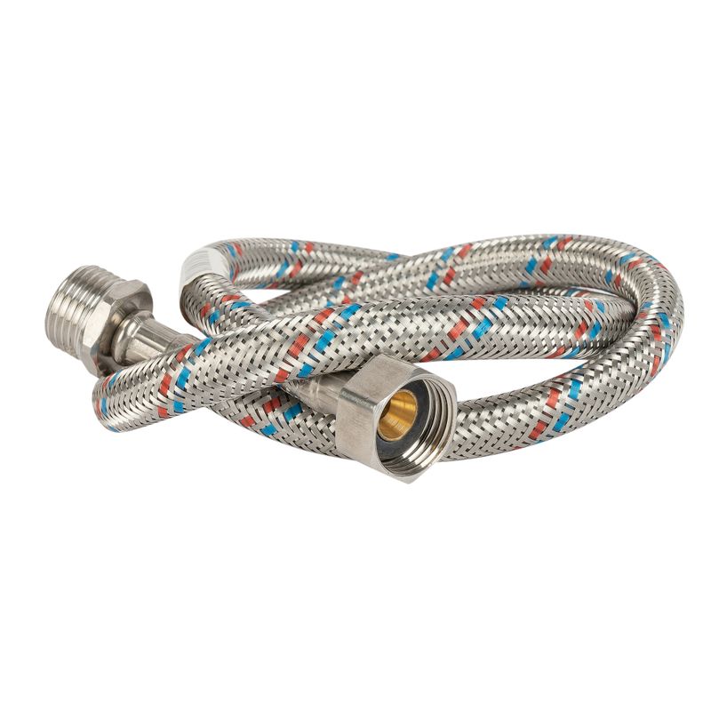 Гибкая подводка для воды 1/2" ВР-НР 120см Aqualine