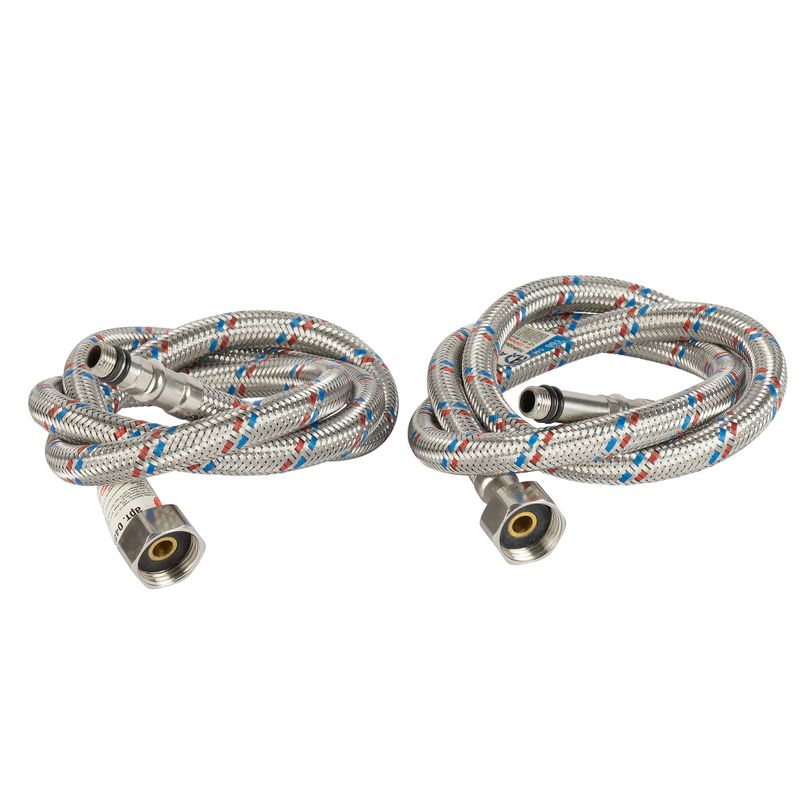 Гибкая подводка комплект для смесителя 100см (2шт) Aqualine