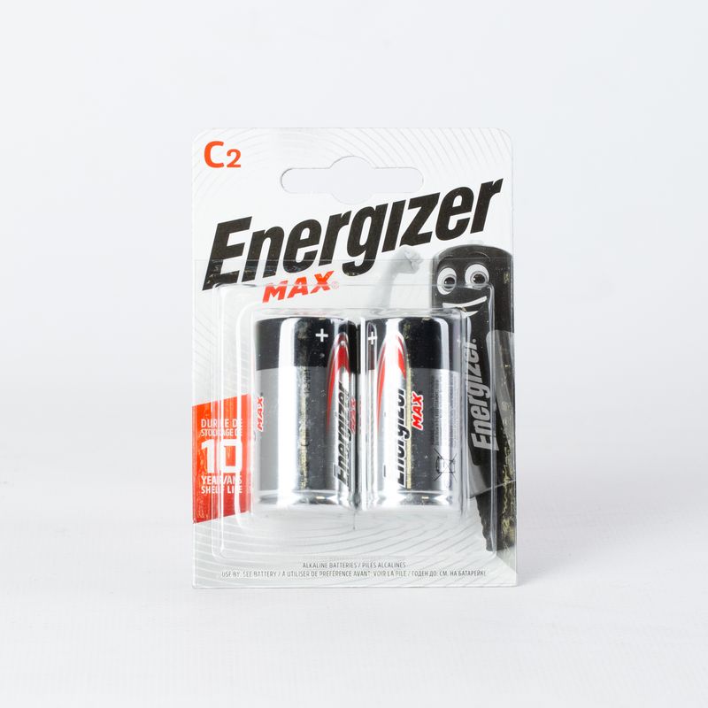 Батарейки алкалиновые Energizer Мах C - 2 шт на блистере