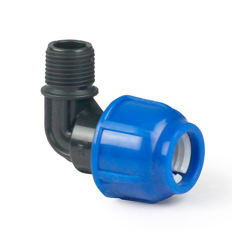 Отвод компрессионный переходной 90° 20х3/4" НР РТП